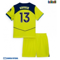 Camisa de Futebol Tottenham Hotspur Destiny Udogie #13 Equipamento Alternativo Infantil 2025-26 Manga Curta (+ Calças curtas)
